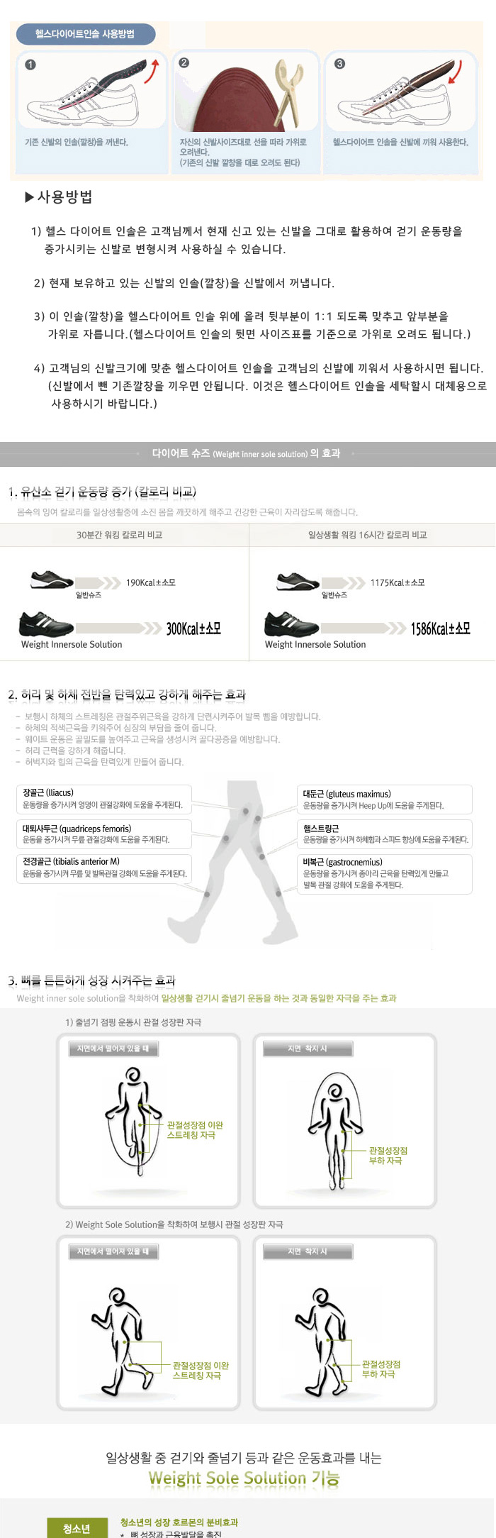 헬스 다이어트 무게인솔